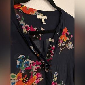 Joie Silk Top - Floral Button-Up